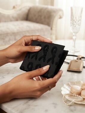 Roberta di Camerino Black Wallet with Gold Frame